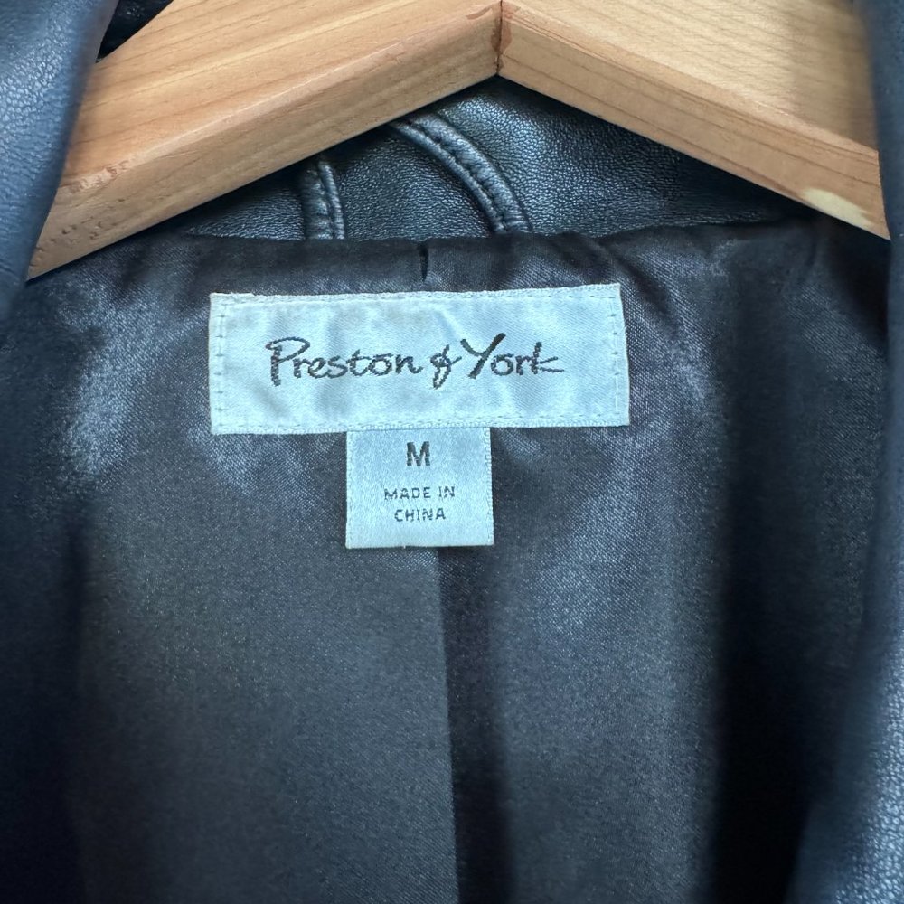 Preston & York Women Soft Genuine Lamb Skin Leather Jacket Black, size M - Picture 9 of 11